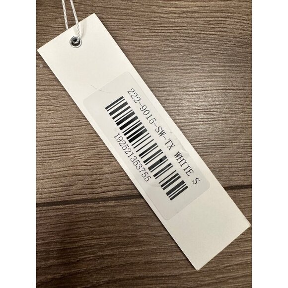 SIMKHAI womens Umi Textured One-Shoulder Strappy Bikini Top, S, White NWT - Picture 4 of 11